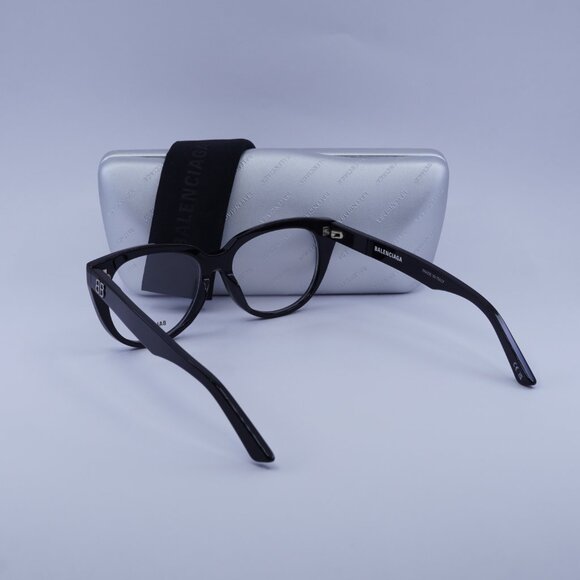 Balenciaga BB0131O 001 Cat Eye Eyeglasses 53mm - Black - Picture 6 of 9